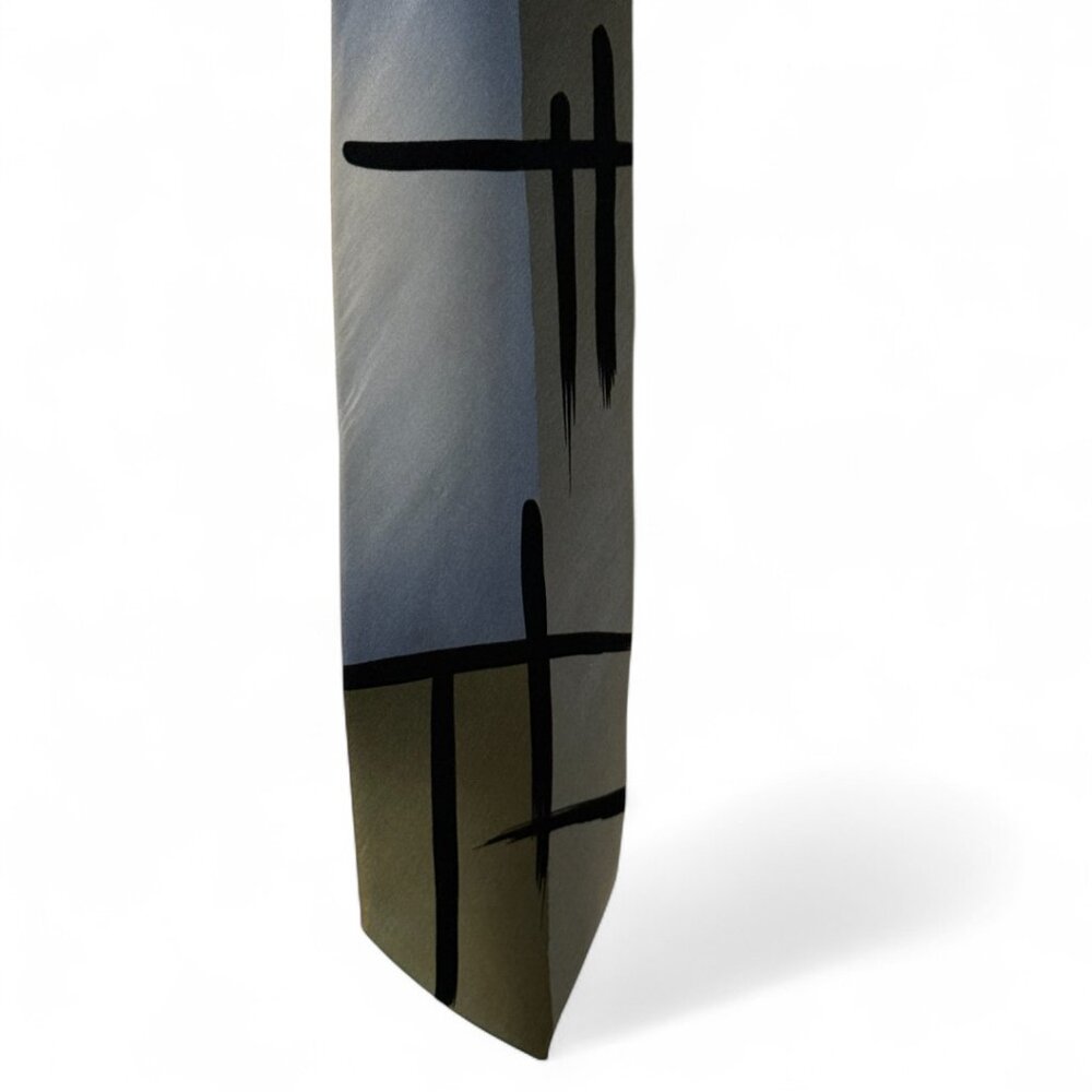 J. GARCIA Men's Tie "Uncorrected Manuscript" 4” x 58" Silk Vintage 2005